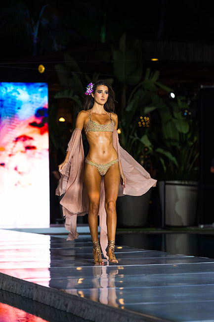 Miami Swim Week on Runway Model on stage