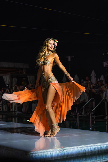 Miami Swim Week Model performing on Runway