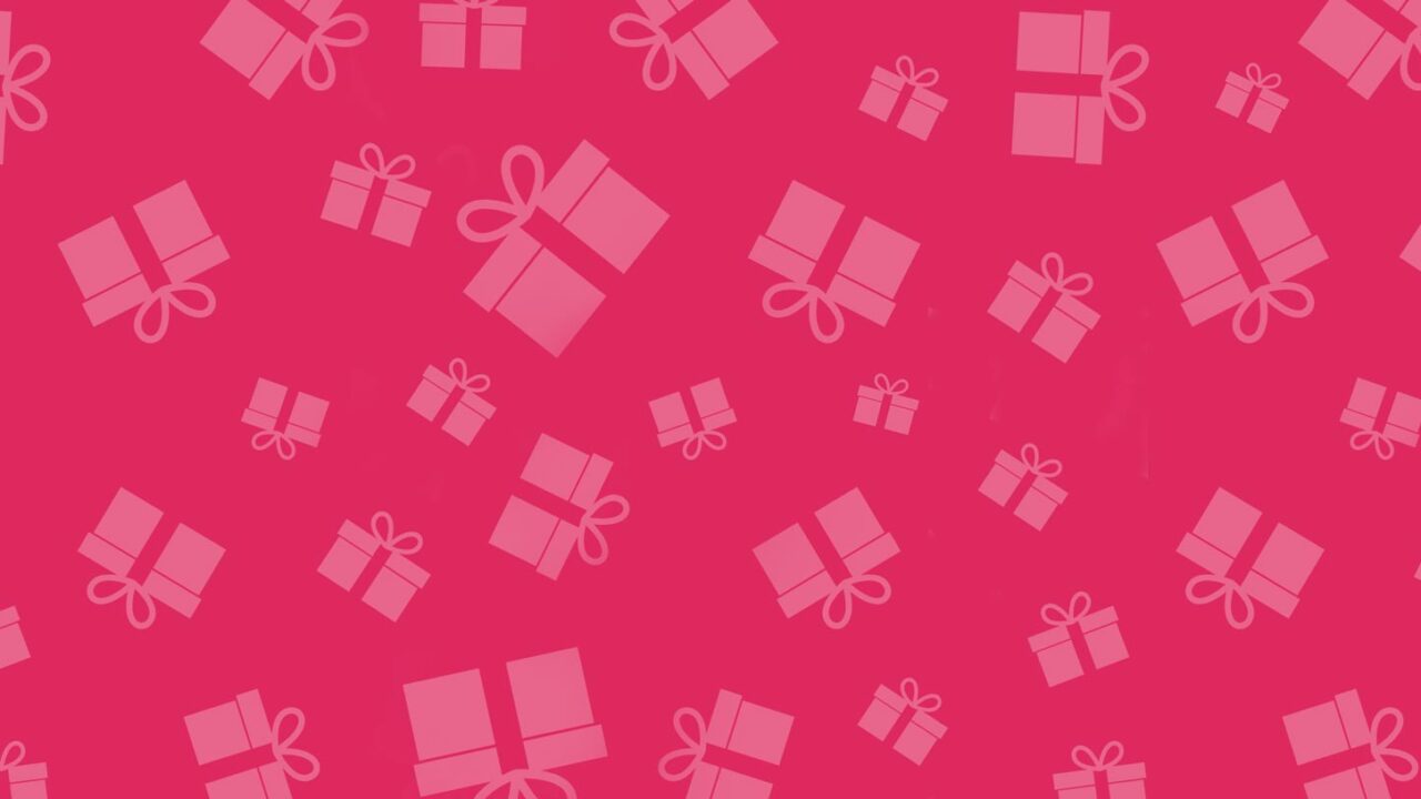 Background pattern with gifts